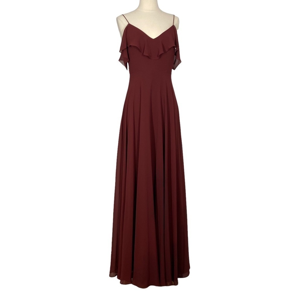 BHLDN JENNY YOO Convertible Mila Dress in Hibiscus 2 Chiffon Maxi